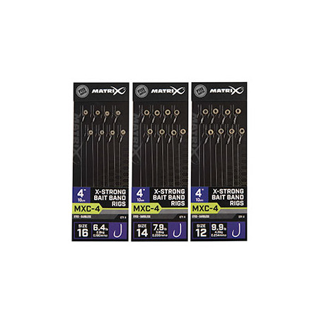 Leader MATRIX X-STRONG BAIT BAND RIGS 10cm/4ins H16-0.18mm 2.9KG