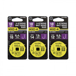 Bas de ligne MATRIX MXC-4 X-Strong Bait Band Rigs 45cm/18ins H16-0.18m