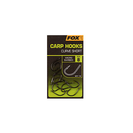Hameçon FOX Carp Hooks Curve Short Micro Barbed Taille 6
