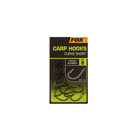 FOX Carp Hooks Curve Short Micro Barbed Hooks Size 8