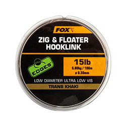 Tête de ligne Zig Floater FOX Khaki 100m 15lb/6.8kg 0.30mm