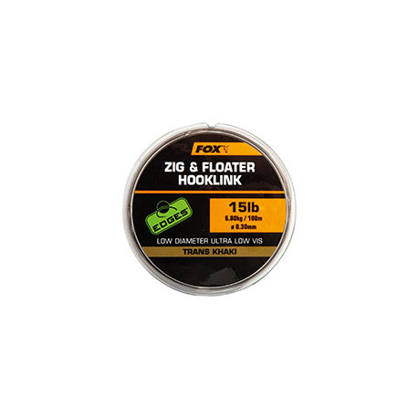 Tête de ligne Zig Floater FOX Khaki 100m 15lb/6.8kg  0.30mm