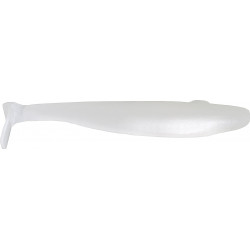 Leurre GAN CRAFT Bariki shad 3.8inch Pearl white