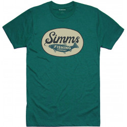T-Shirt SIMMS M's Trout Wander Dark Teal Heather Taille S