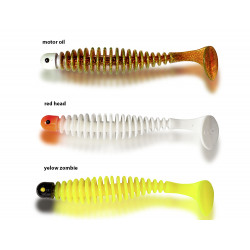 Leurre BLACK CAT Shad worm 17cm Motor Oil