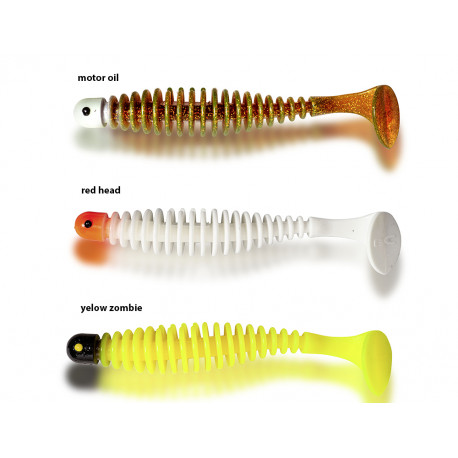 Leurre BLACK CAT Shad worm 17cm Motor Oil