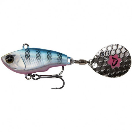 Leurre SAVAGE GEAR Fat tail spin 6.5cm 16gr  Blue silver pink