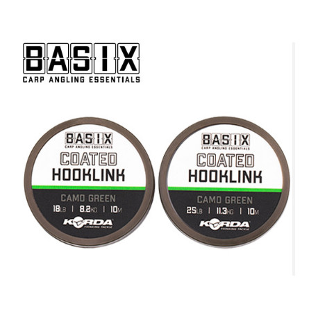 Tresse gainées KORDA Basix Coated Hooklink - 18Lb/8.2Kg - 10M