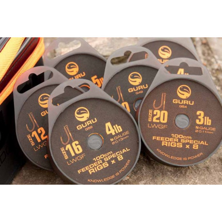 GURU Feeder special Rigs x8  100cm - Hook n°12 -  5Lb