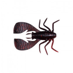 Leurre MEGABASS Fuwabug 2.5inch Black back clear red