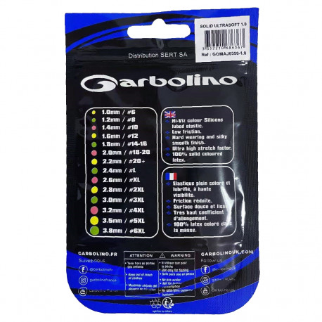 Elastique GARBOLINO Solid ultra soft 2.4mm Vert 3m