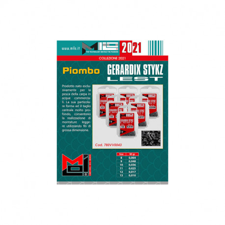 Plombs MILO gerardix stykz n°11-0.025gr