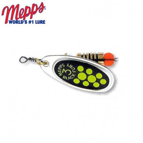 MEPPS Black fury chartreuse silver lure n°1