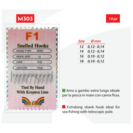 Bas de ligne MILO 0.12mm n°12- 70cm