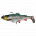 Leurre SAVAGE GEAR 4D Trout rattle shad 17cm 80gr Green silver