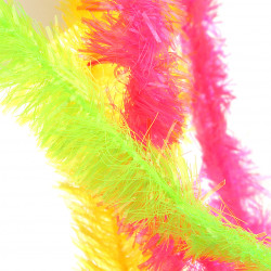 Chenille FLY SCENE Ice Clear Rose Fluo