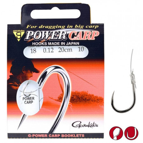 GAMAKATSU Power carp leader n°10 BARBLESS 0.20mm 20cm