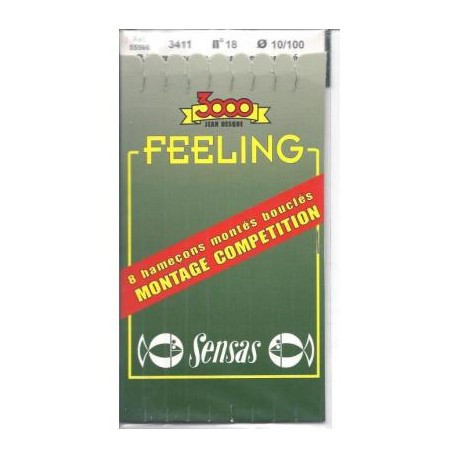SENSAS Feeling 3630 nickel-plated leader n°20 0.09mm
