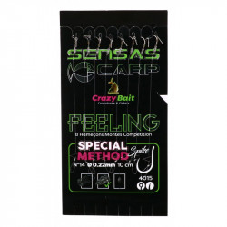 Bas de ligne SENSAS Feeling method band 4015 n°16 0.20mm- 10cm