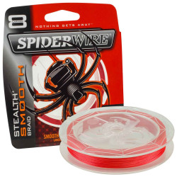 Tresse SPIDERWIRE Stealth smooth Rouge SSM8 0.06mm 5.4 kg 150m