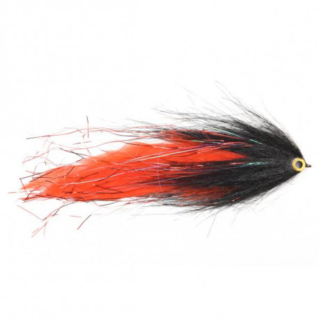 Mouche à brochet Fly Soul Pike Hollow Deceiver Black Red H6/0 17cm