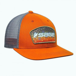 Casquette SAGE Patch Trucker Orange Brook Trout
