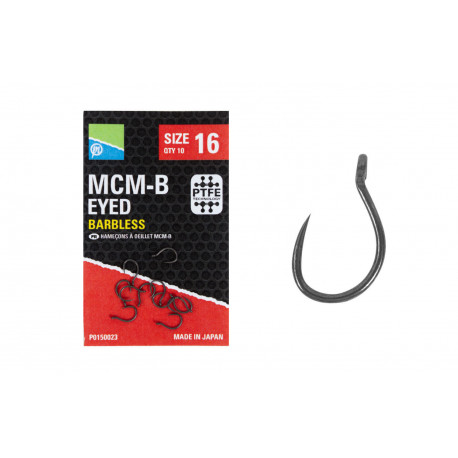 Hameçons à oeillet PRESTON MCM-B sans ardillions - N°16