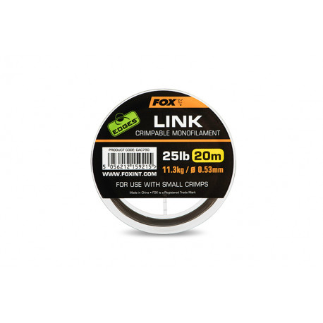 Nylon FOX link crimpable monofilament 35lbs- 20mt