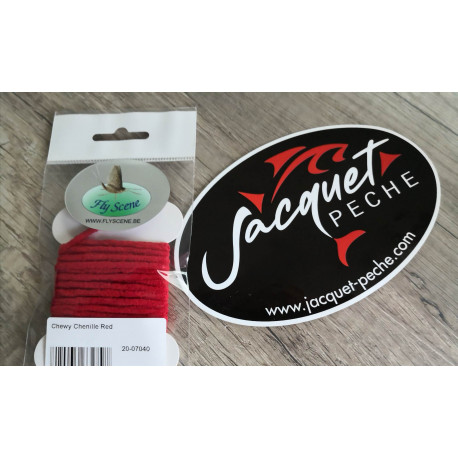 Chewy Chenille FLY SCENE Red
