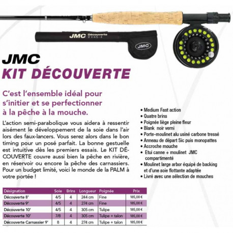 Kit JMC Découverte 9' soie de 8/9 Carnassiers