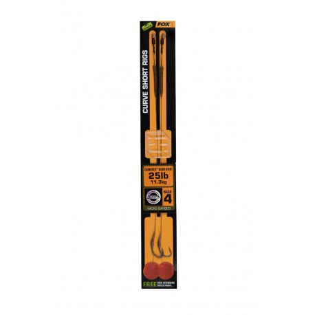 FOX curve short rigs n°4 25Lbs Camo leader