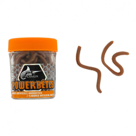 Leurre JIG POWER Powerbêtes Vers de terre Marron