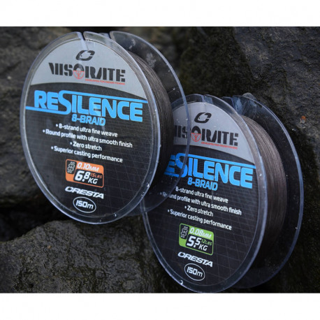 Braid CRESTA visorate resilence 8-strand- 0.10mm/6.8kg-150mt