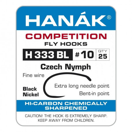 Hooks HANAK 333BL Czech Nymph Taille 16