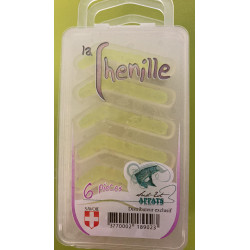 Chenilles SUD EST APPÂTS Yellow Transparent (6 pieces)