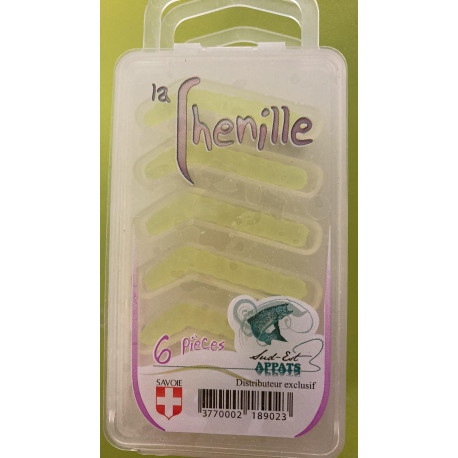Chenilles SUD EST APPÂTS Yellow Transparent (6 pieces)