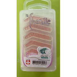 Chenilles SUD EST APPÂTS Pink Transparent (6 pieces)