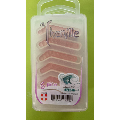 Chenilles SUD EST APPÂTS Pink Transparent (6 pieces)
