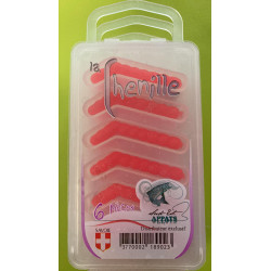 Chenilles SUD EST APPÂTS Rouge 1 (6 pièces)