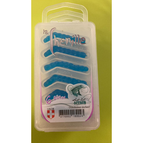 Chenilles SUD EST APPÂTS Bleu (6 pièces)