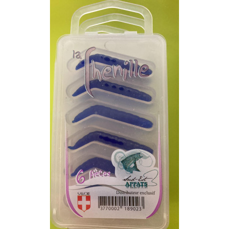 Chenilles SUD EST APPÂTS Bleu2 (6 pièces)