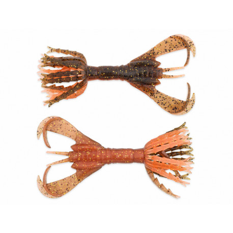 Leurre KEITECH Hyper spider 3.2inch Green pumpkin/Orange gold