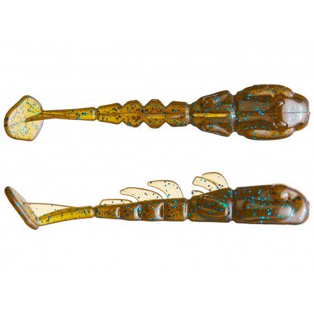 X ZONE Stealth invader 3inch Green pumpkin blue flake