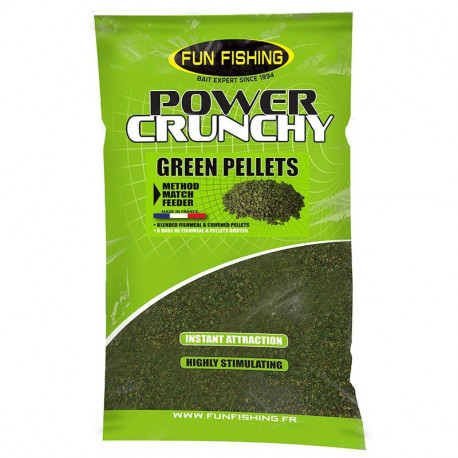 Power Crunchy FUN FISHING Green Pellets 2kg