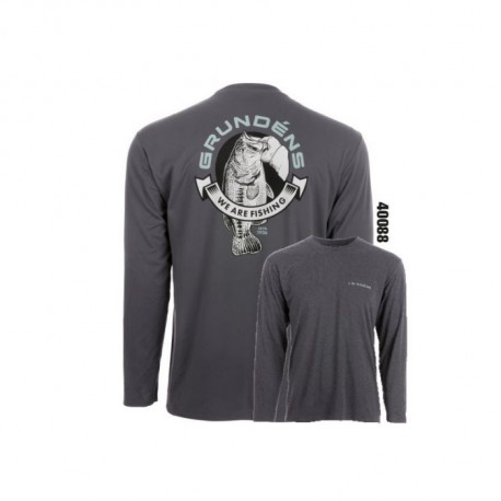 GRUNDENS technical tee Long Sleeve Bass print M