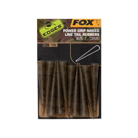 FOX power grip naked line tail rubbers size 7-camo teat