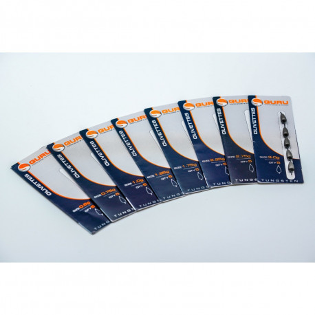 Olivettes GURU tungsten In-line - 1Gr - 5 Pièces