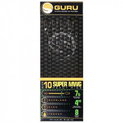 Bas de ligne GURU Super MWG Ready Rigs 10cm 0.19mm n°10