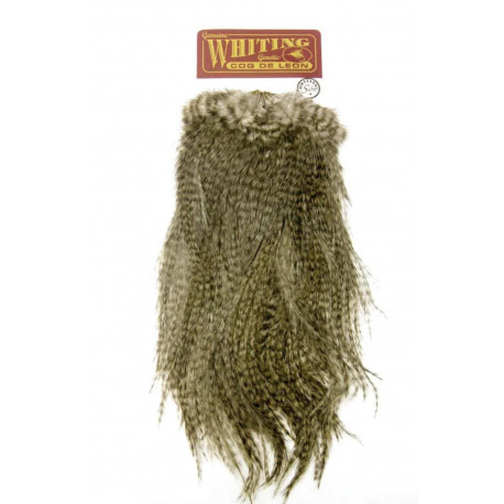 WHITING Coq de Leon Silver Saddle Grizzly dyed Med Dun