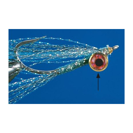 Yeux TRAUN RIVER Or Rouge 6 mm